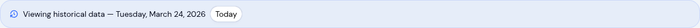 Date navigation on the attendance page showing a past day's records