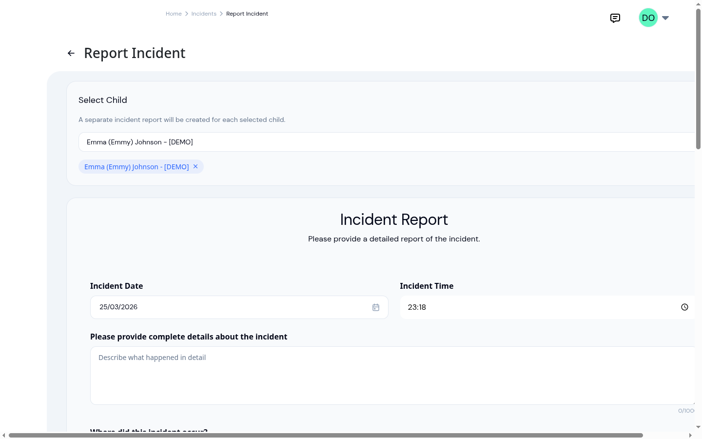 How to write a daycare incident report